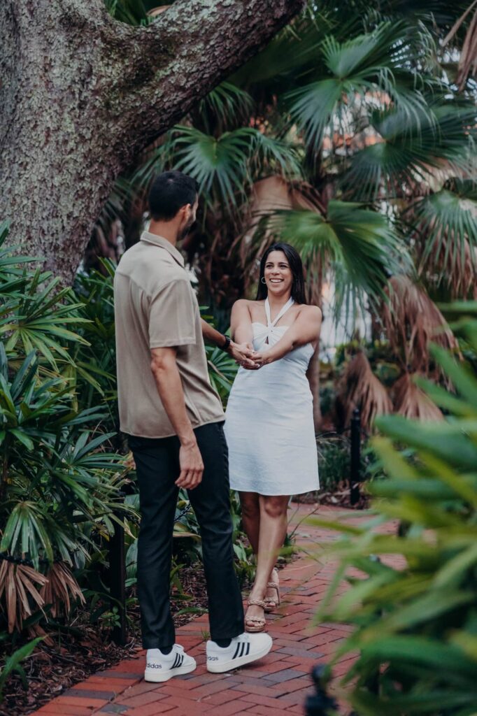 hyde park village downtown tampa surprise proposal engagement session