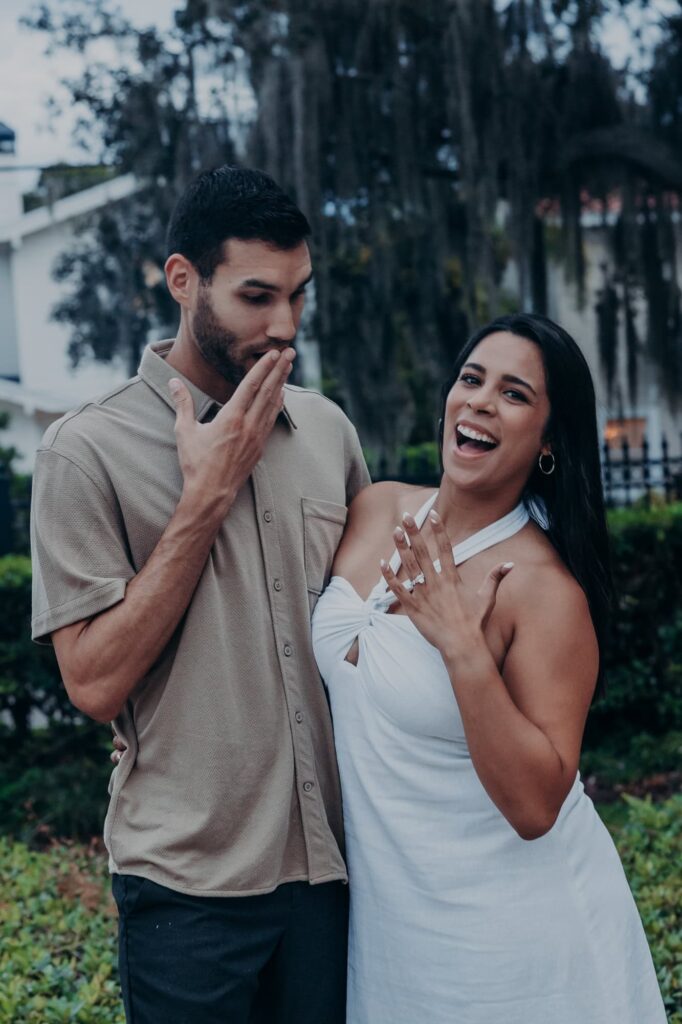 hyde park village downtown tampa surprise proposal engagement session