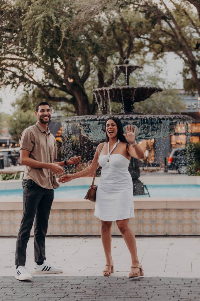 hyde park village downtown tampa surprise proposal engagement session