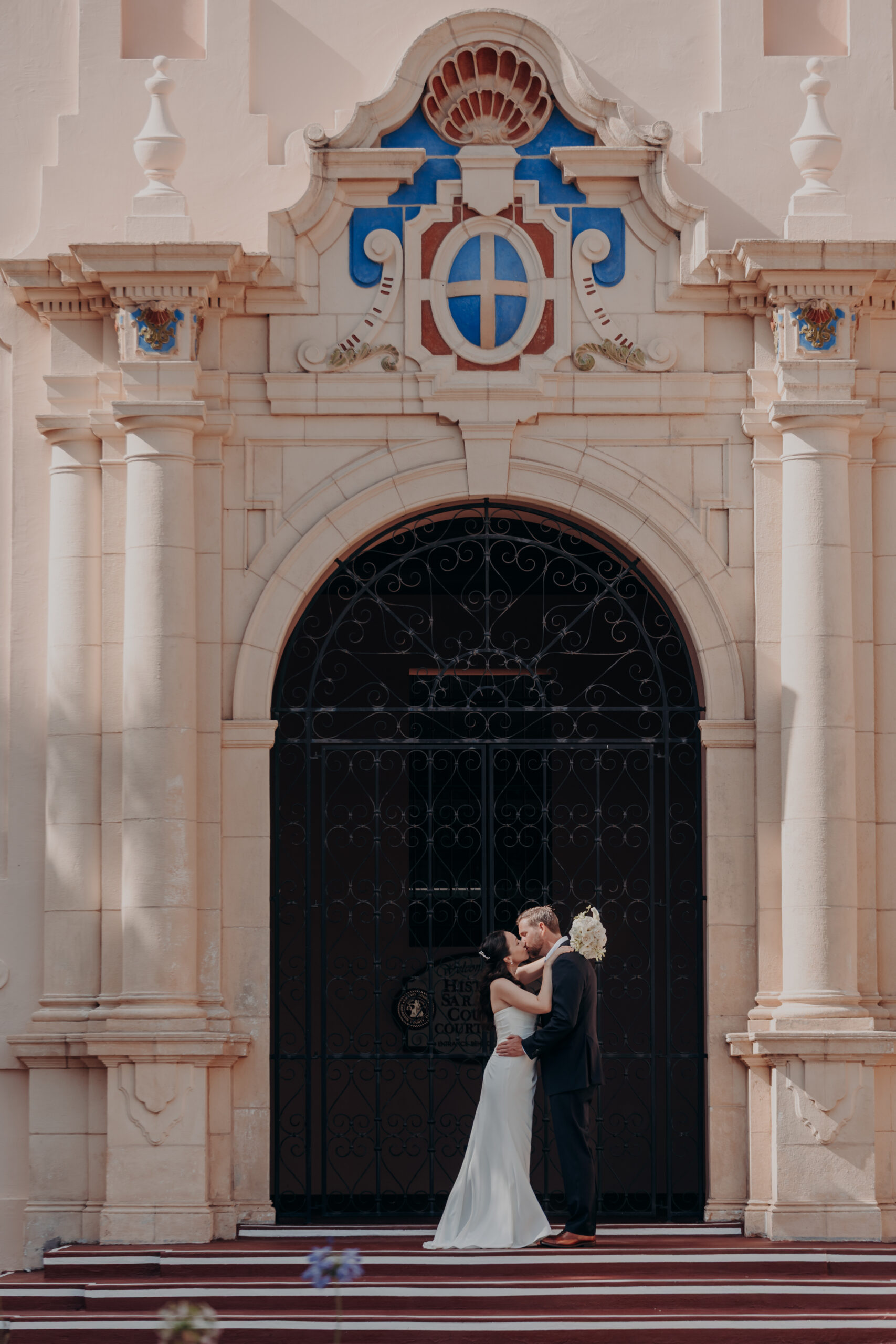Will placing the ring on Liza's finger at the Sarasota Historic Courthouse wedding ceremony