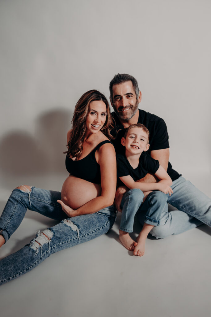 Studio maternity photographer Sarasota FL moody Angela Moon Photography