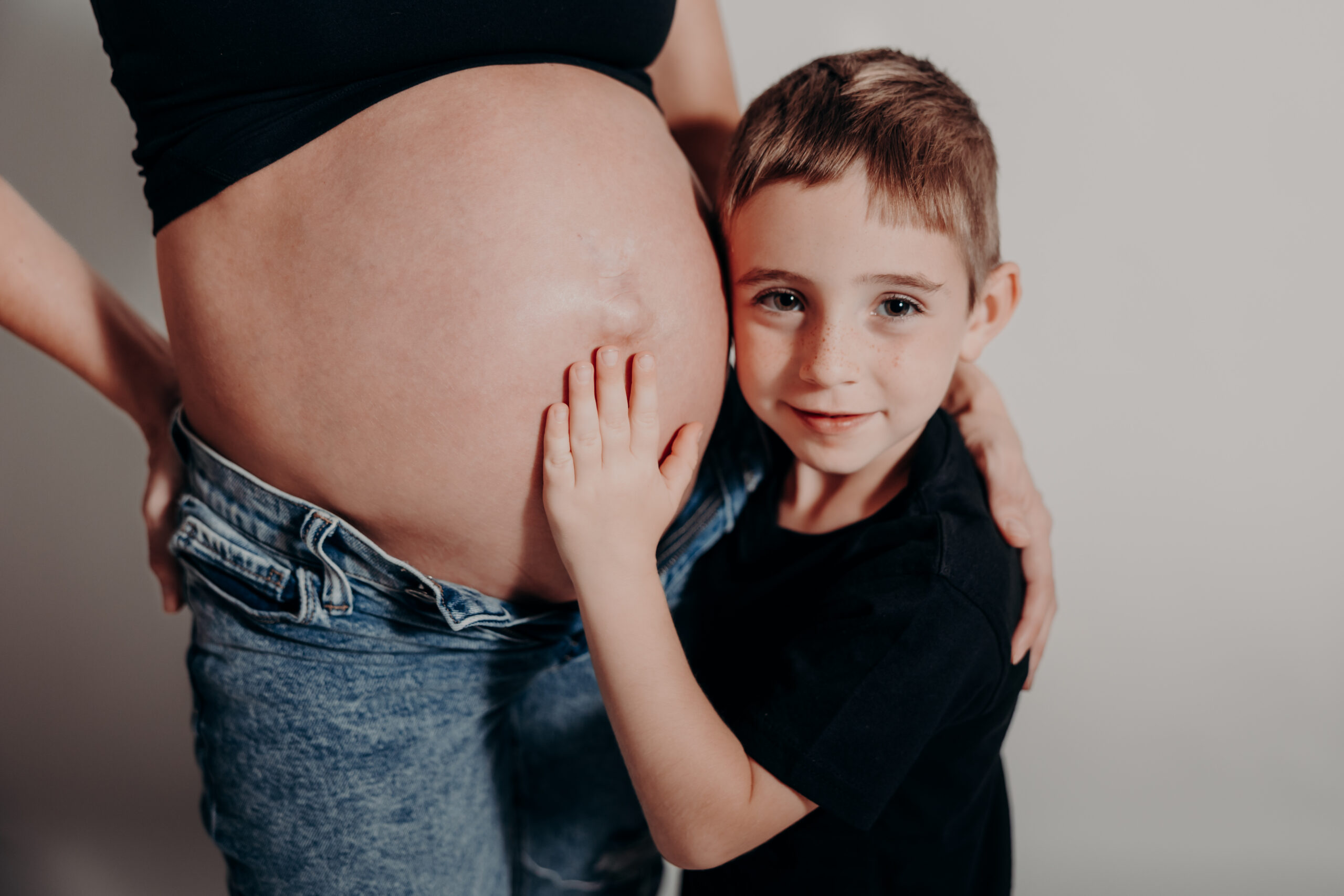 Studio maternity photographer Sarasota FL moody Angela Moon Photography