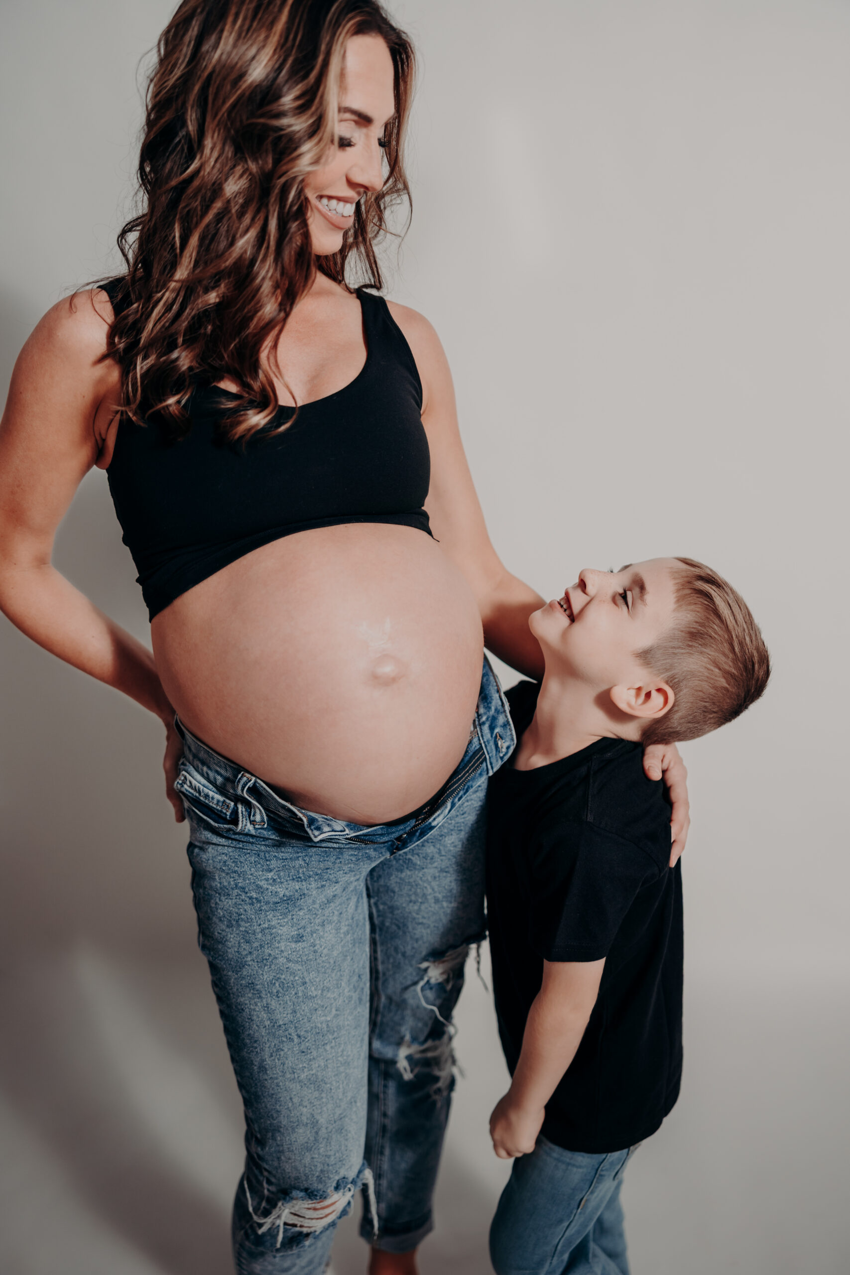 Studio maternity photographer Sarasota FL moody Angela Moon Photography