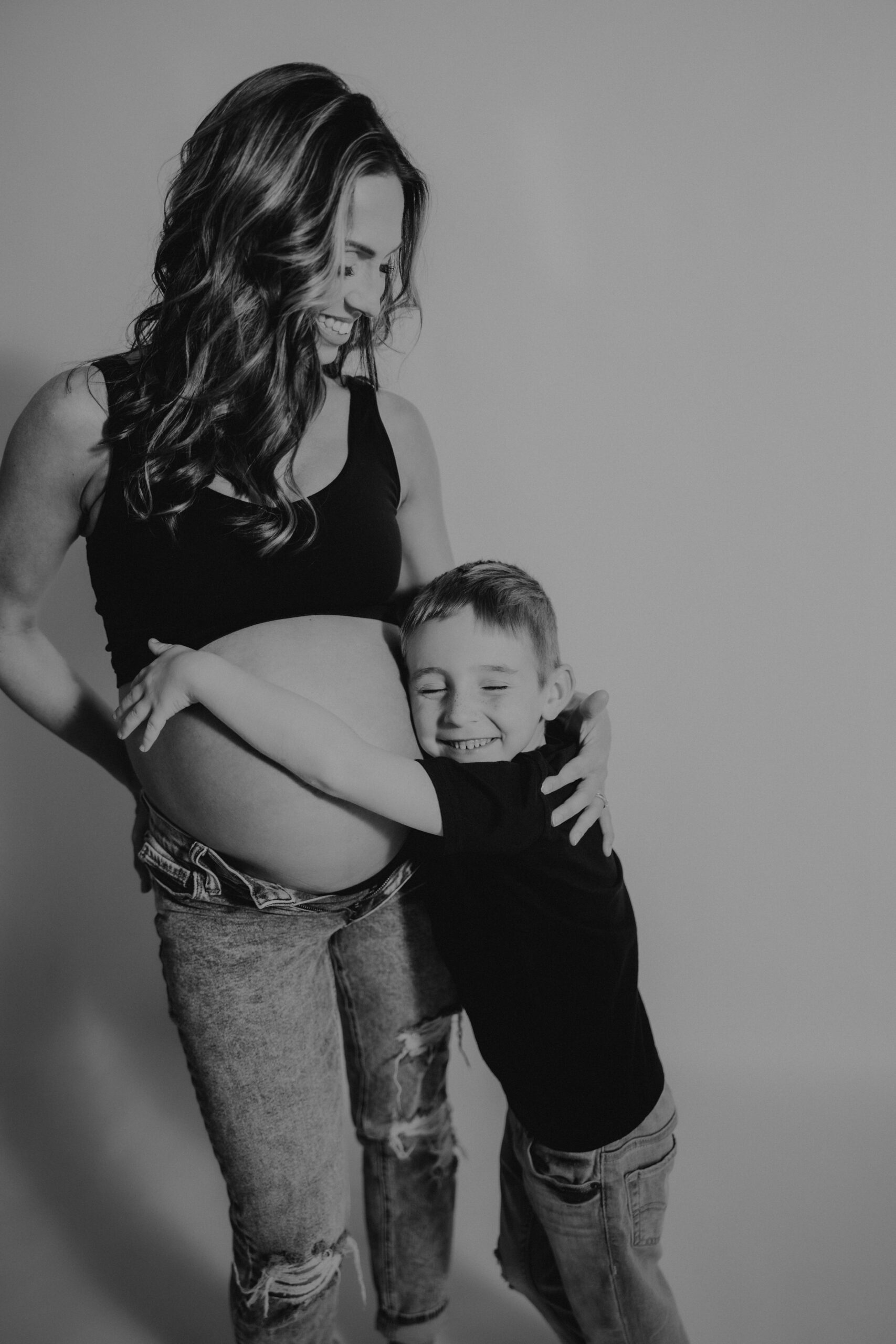 Studio maternity photographer Sarasota FL moody Angela Moon Photography