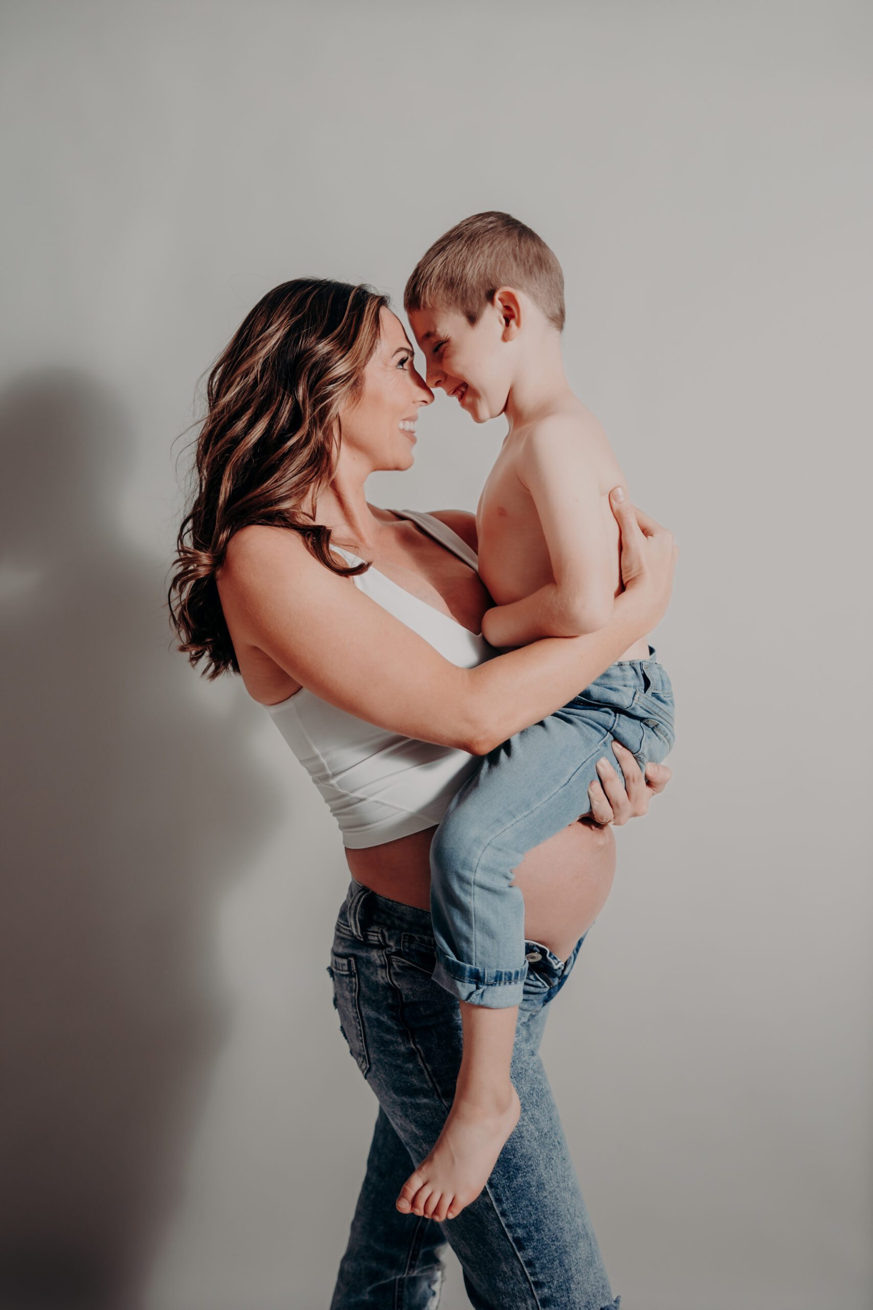 Studio maternity photographer Sarasota FL moody Angela Moon Photography