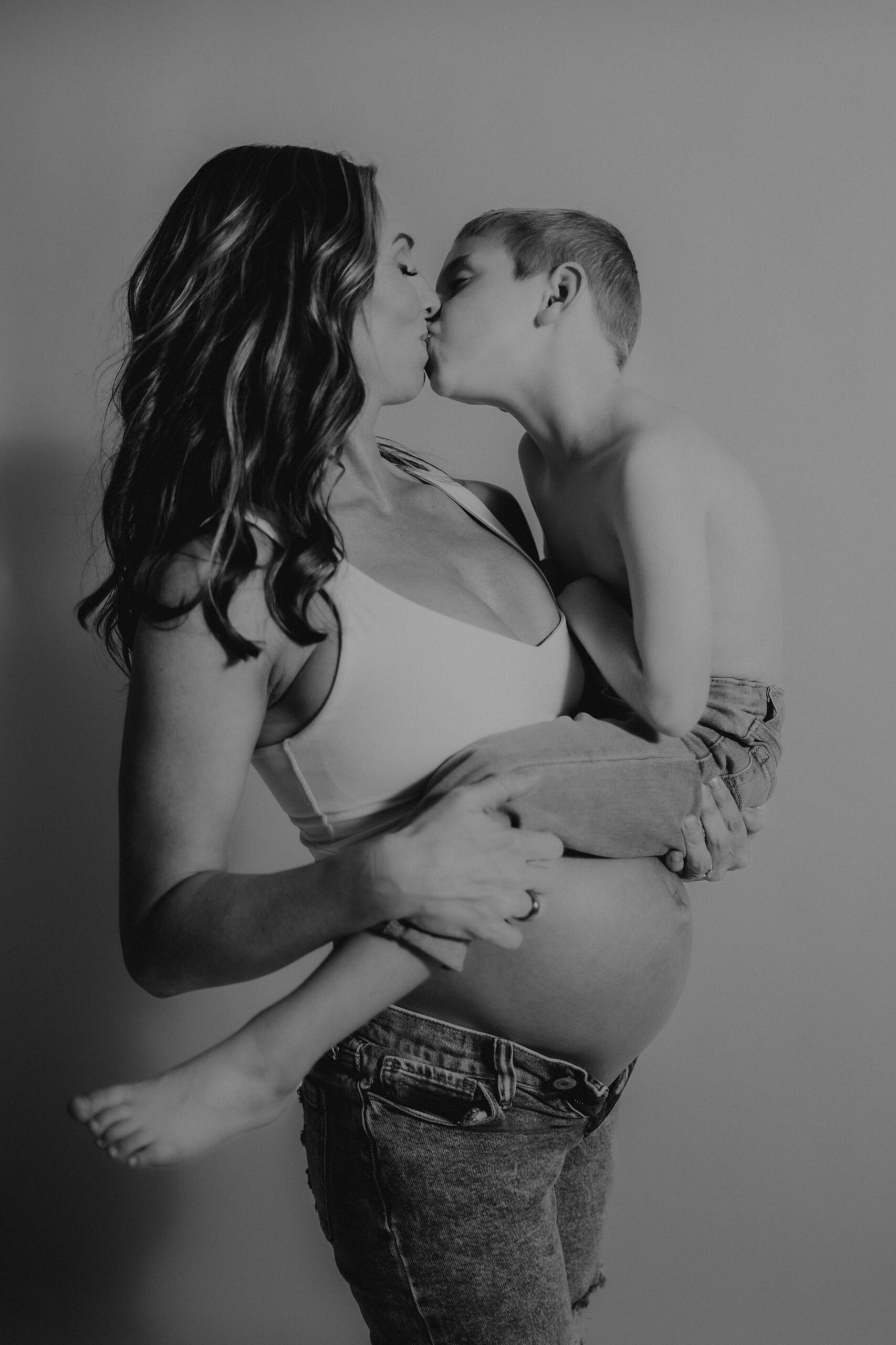 Studio maternity photographer Sarasota FL moody Angela Moon Photography