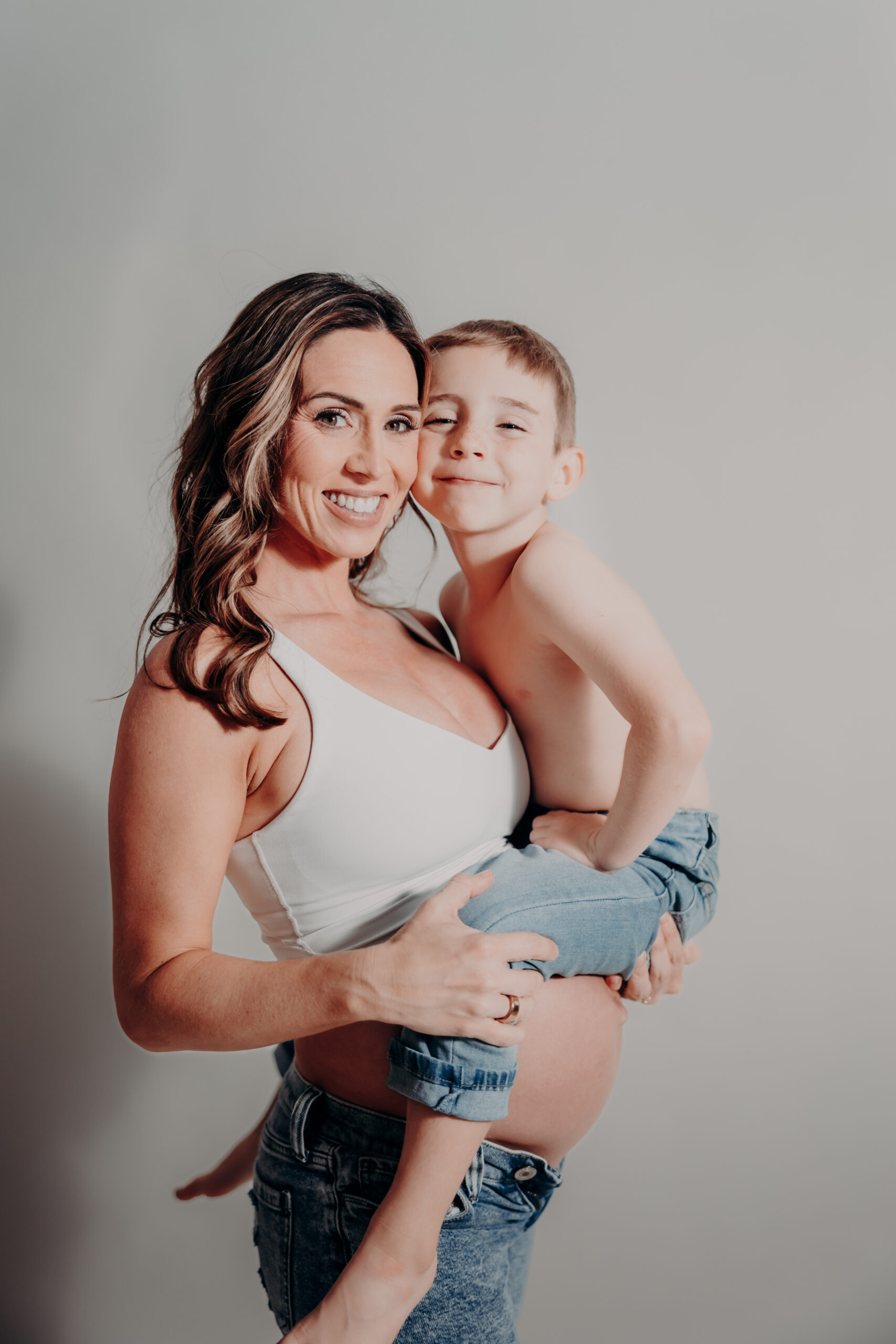Studio maternity photographer Sarasota FL moody Angela Moon Photography
