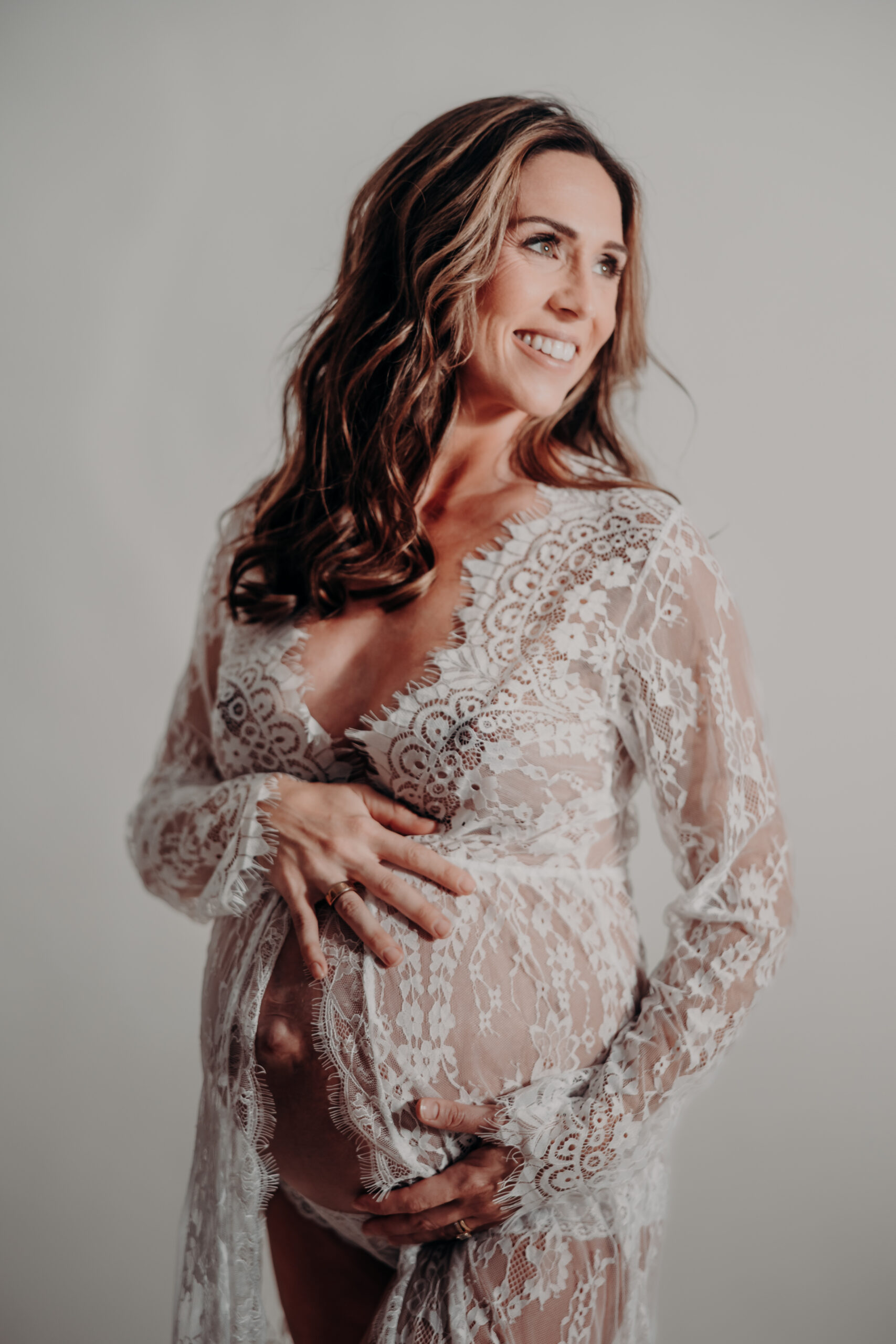 Studio maternity photographer Sarasota FL moody Angela Moon Photography