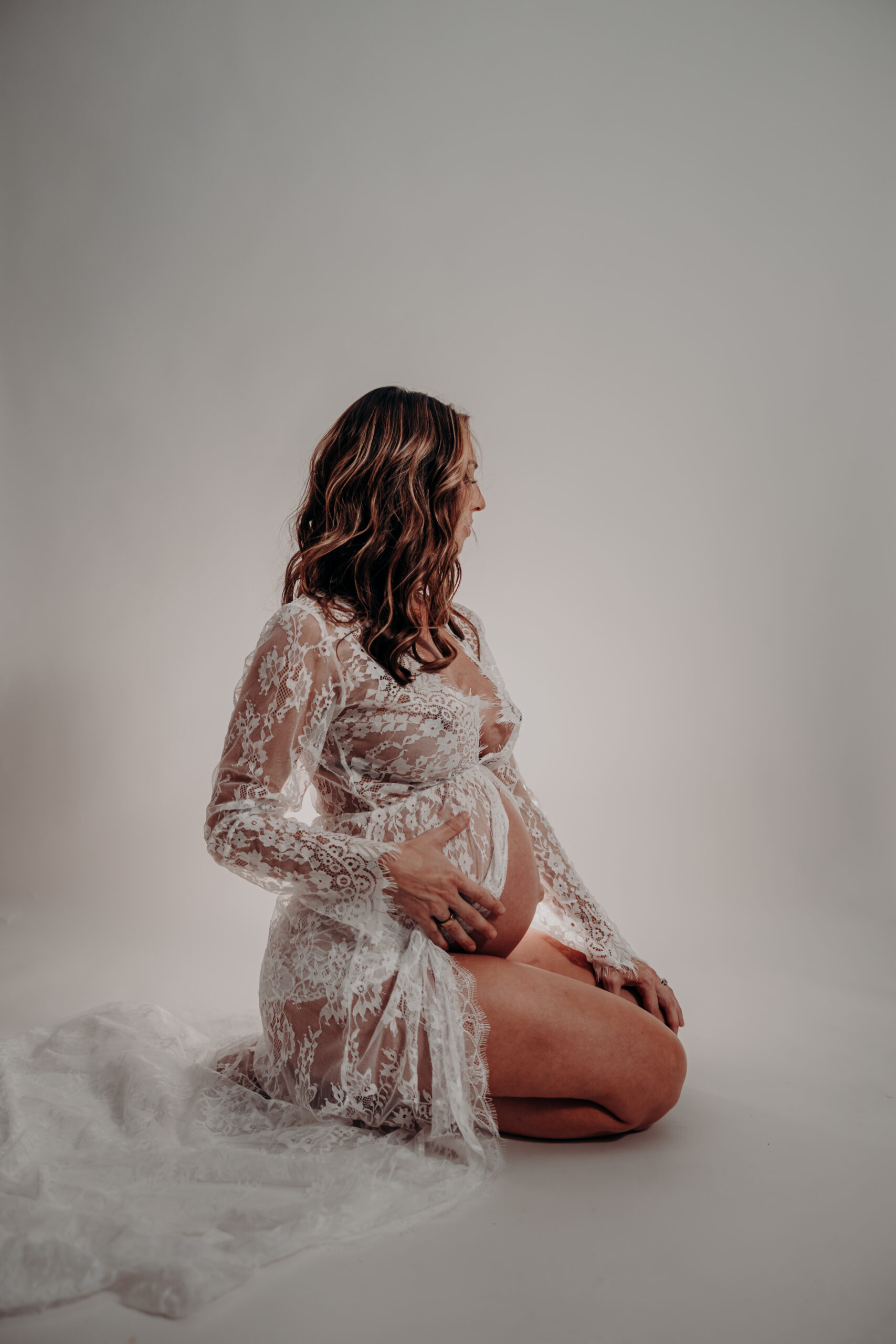 Studio maternity photographer Sarasota FL moody Angela Moon Photography