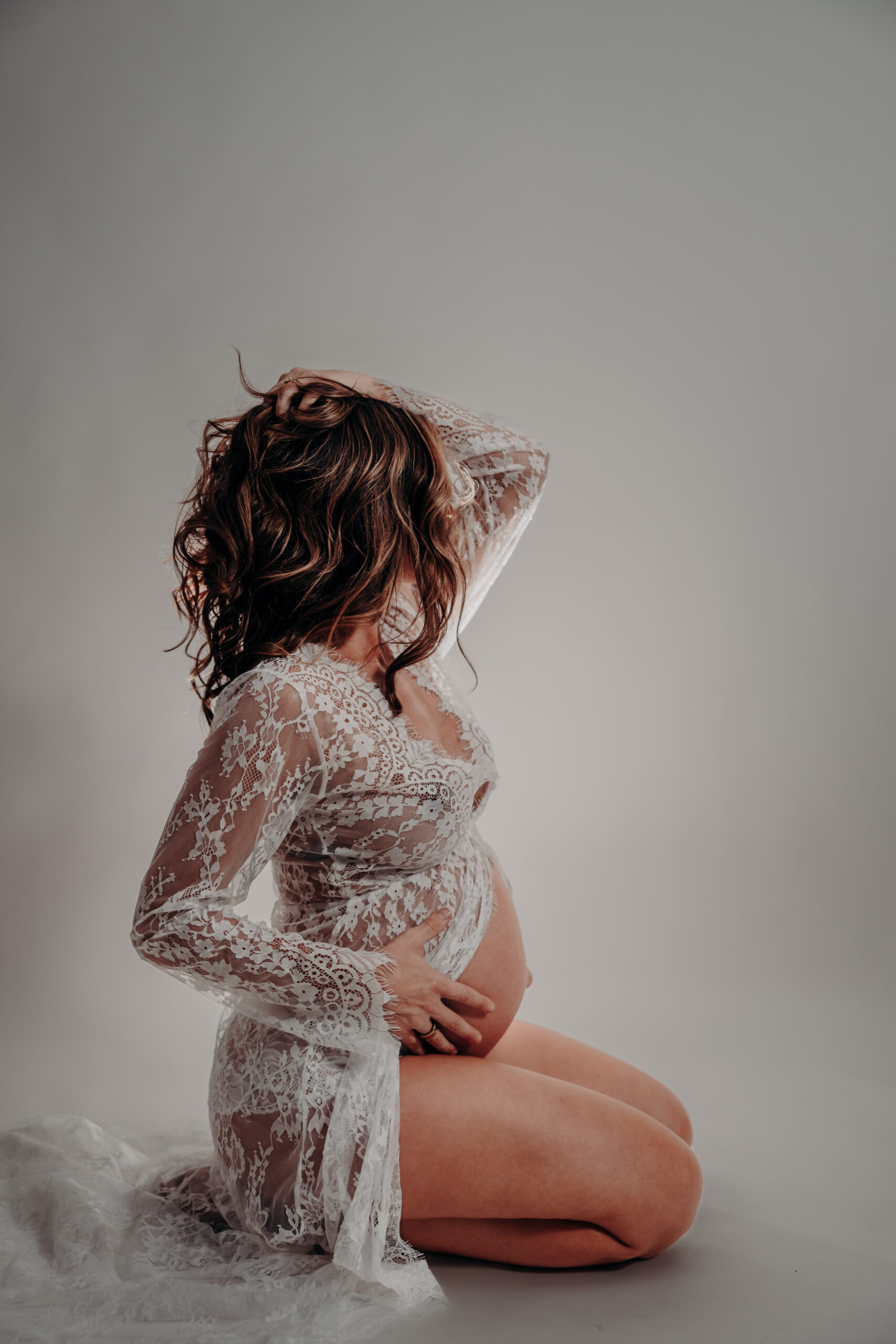 Studio maternity photographer Sarasota FL moody Angela Moon Photography
