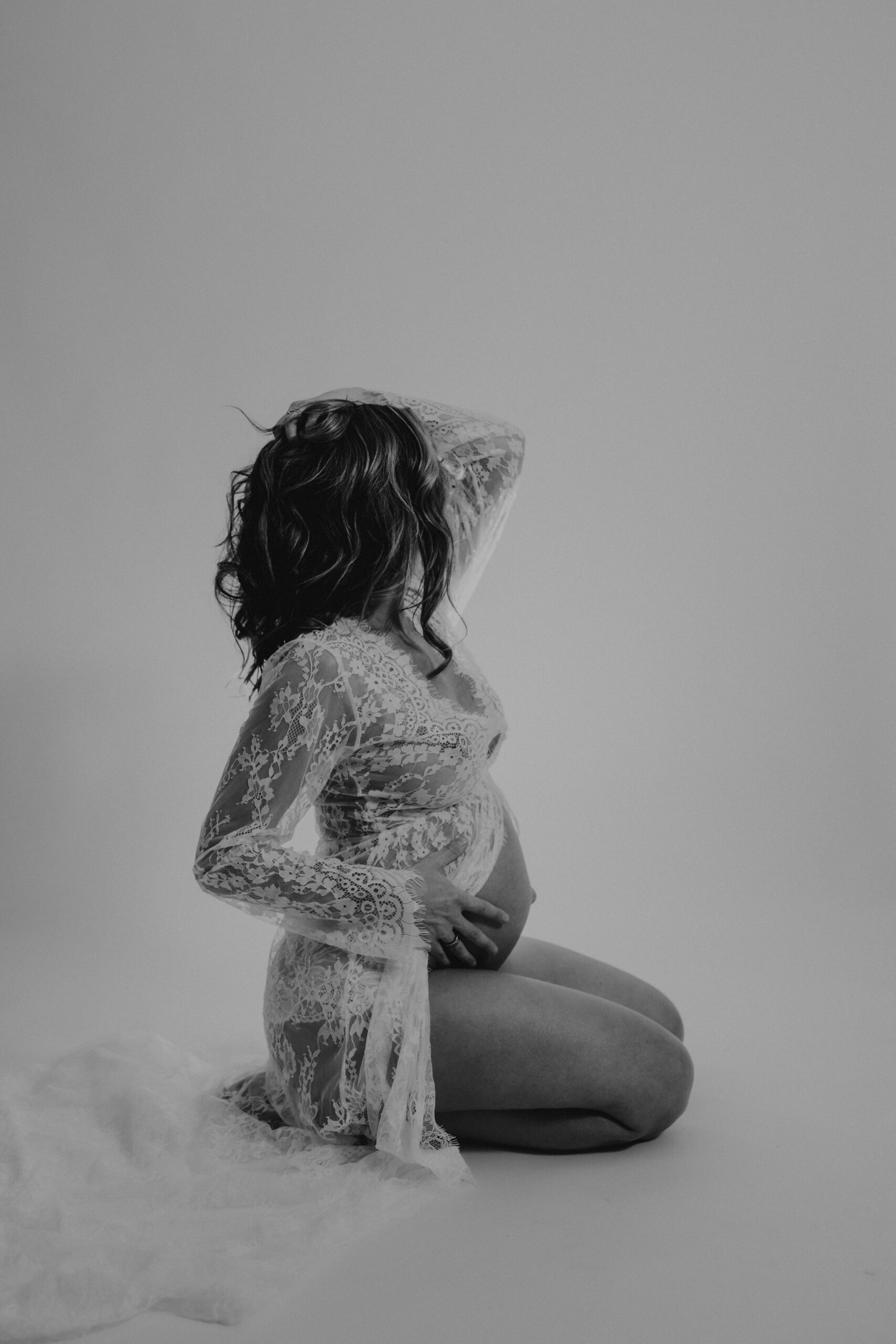 Studio maternity photographer Sarasota FL moody Angela Moon Photography