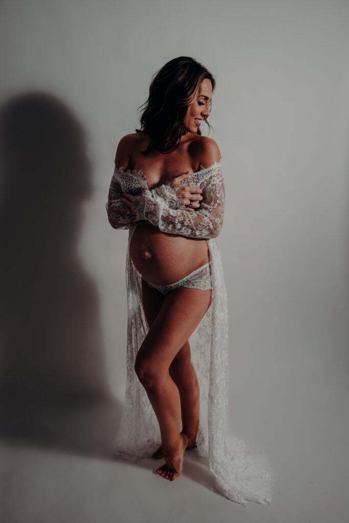 Studio maternity photographer Sarasota FL moody Angela Moon Photography
