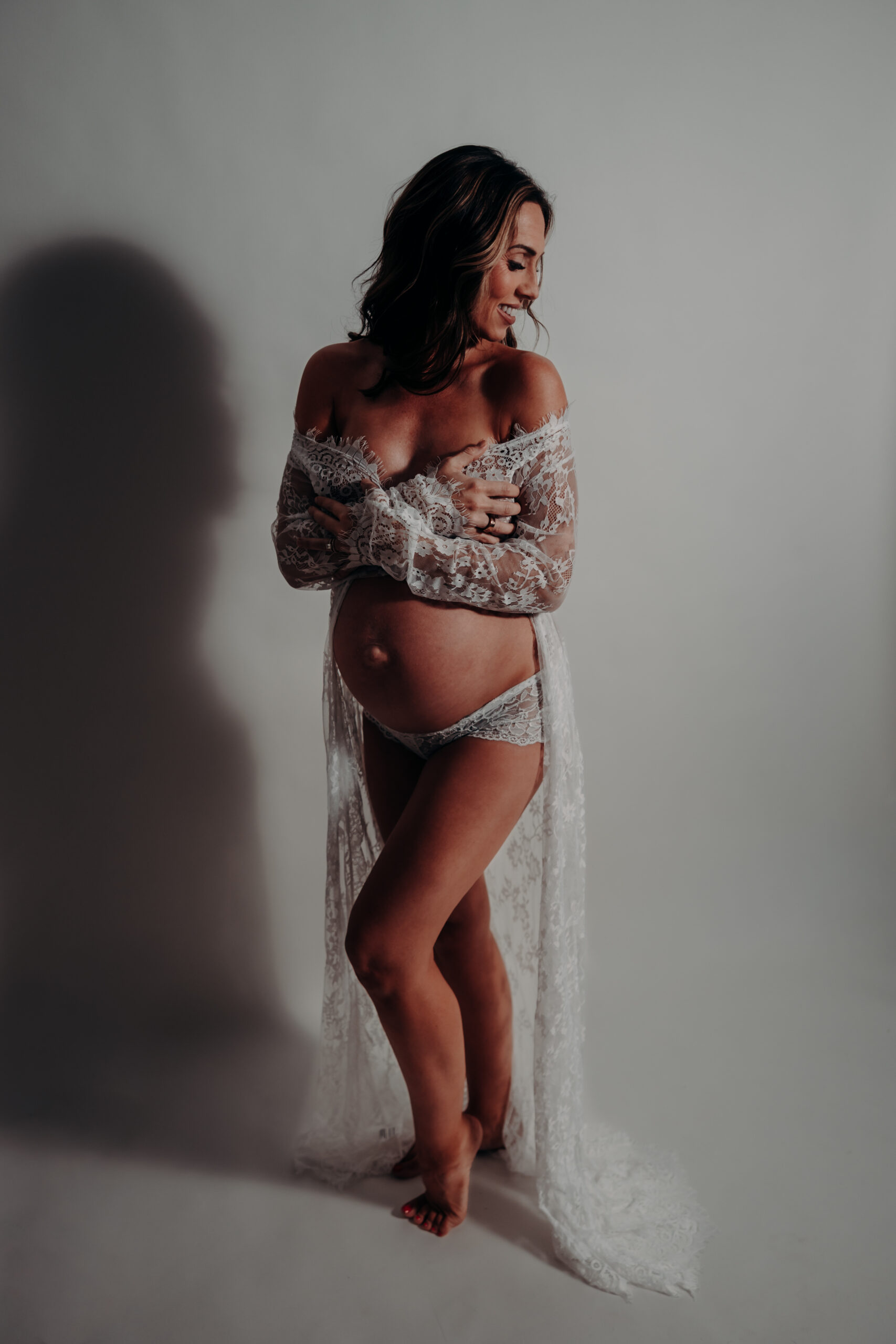 Studio maternity photographer Sarasota FL moody Angela Moon Photography