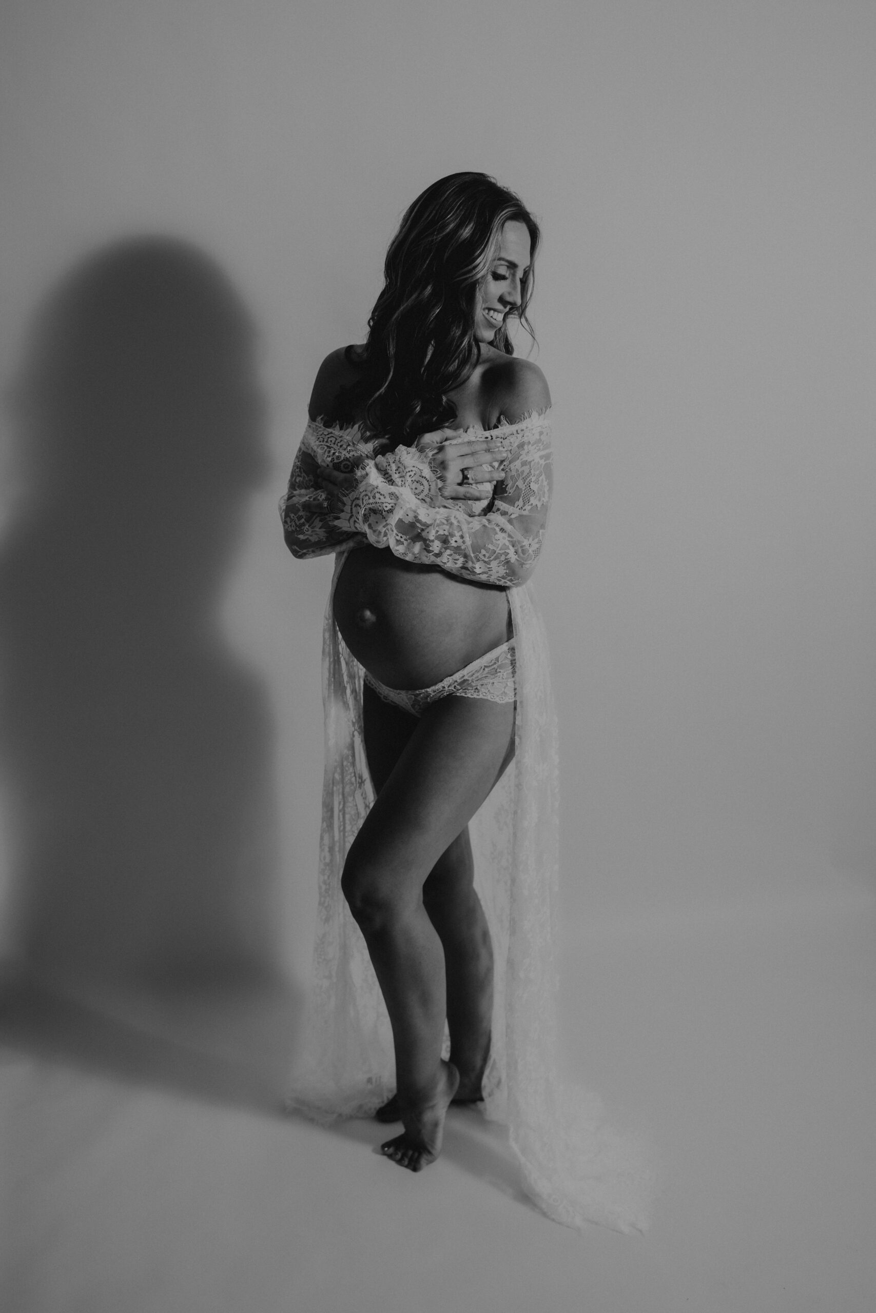 Studio maternity photographer Sarasota FL moody Angela Moon Photography