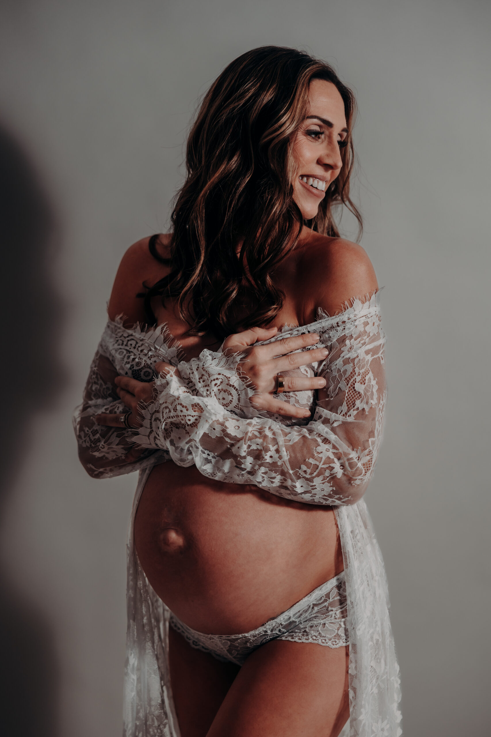 Studio maternity photographer Sarasota FL moody Angela Moon Photography