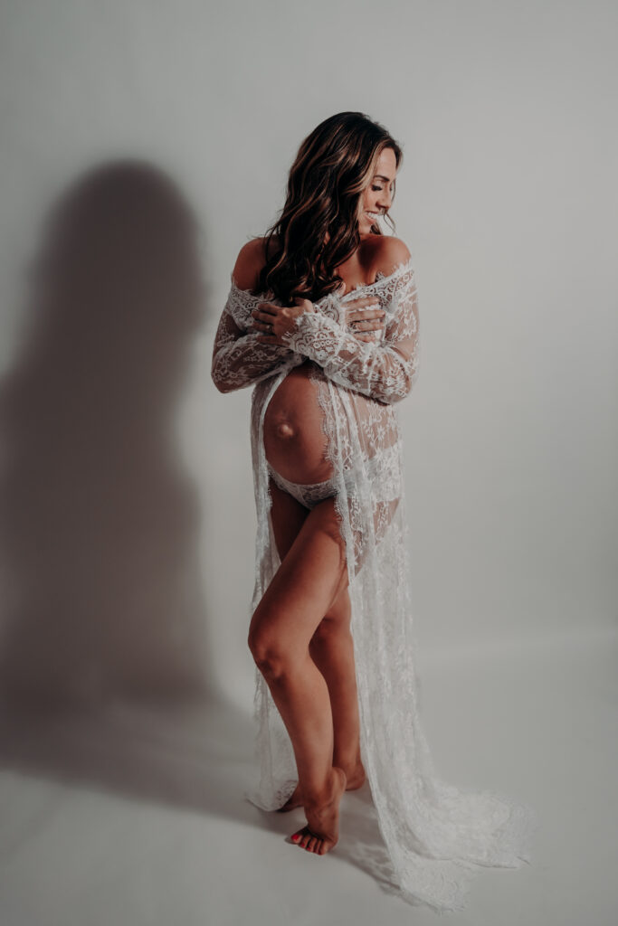 Studio maternity photographer Sarasota FL moody Angela Moon Photography