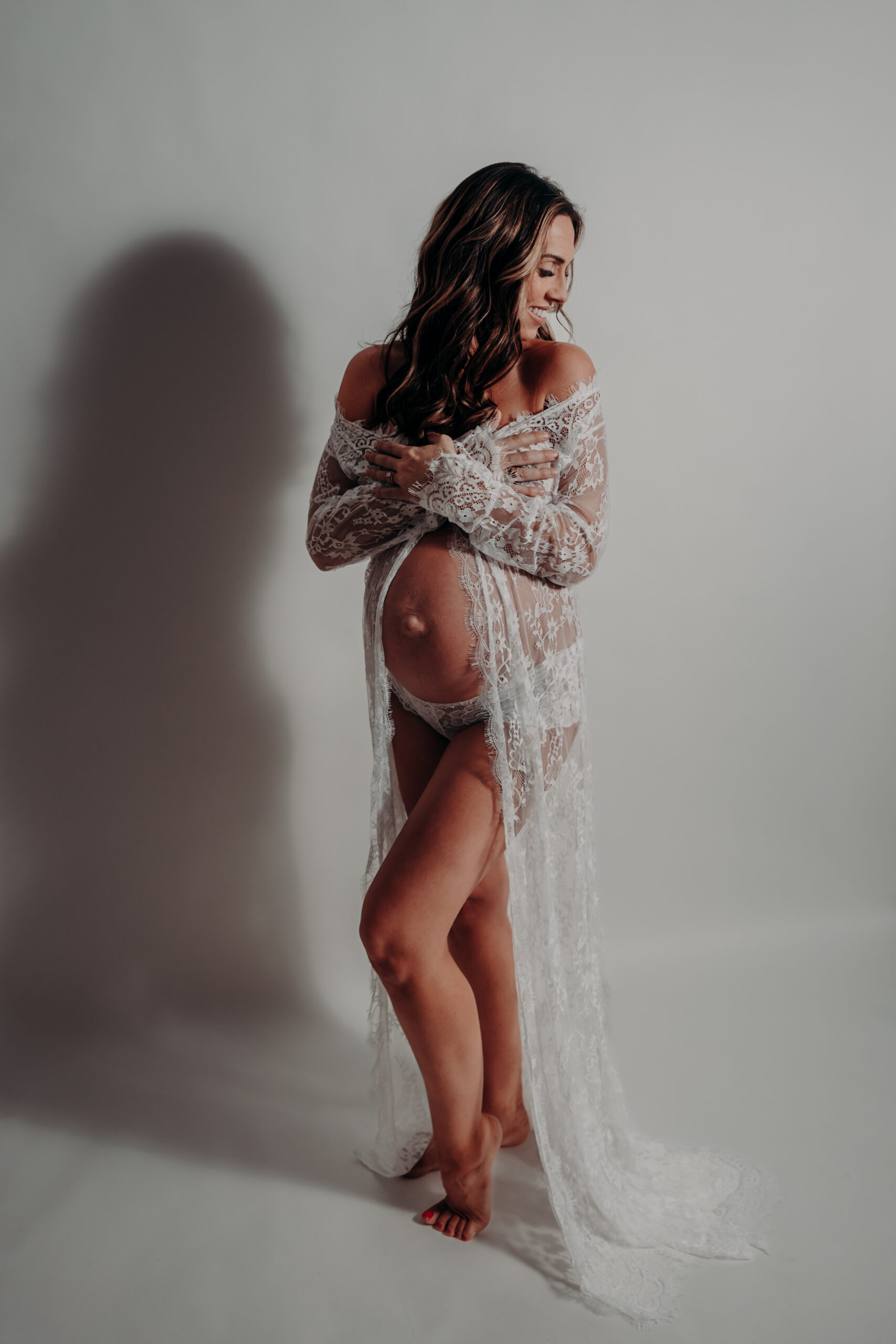 Studio maternity photographer Sarasota FL moody Angela Moon Photography