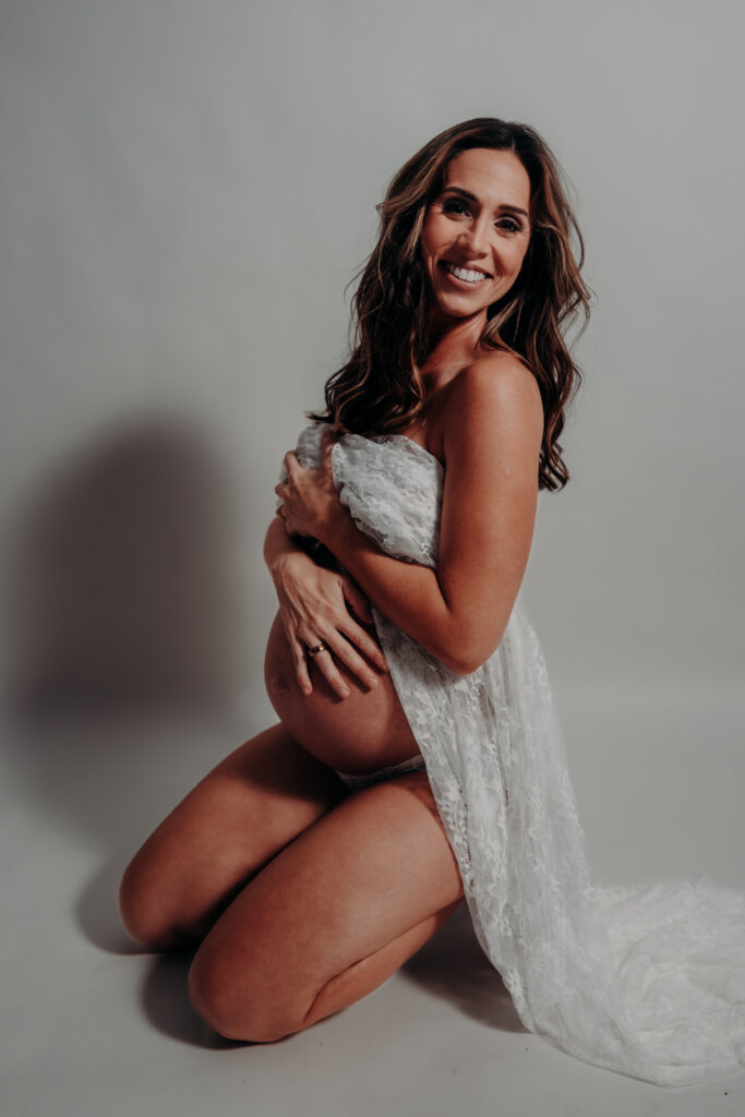 Studio maternity photographer Sarasota FL moody Angela Moon Photography