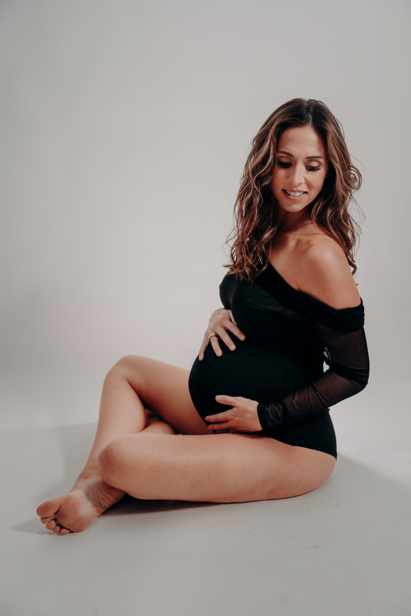 Studio maternity photographer Sarasota FL moody Angela Moon Photography