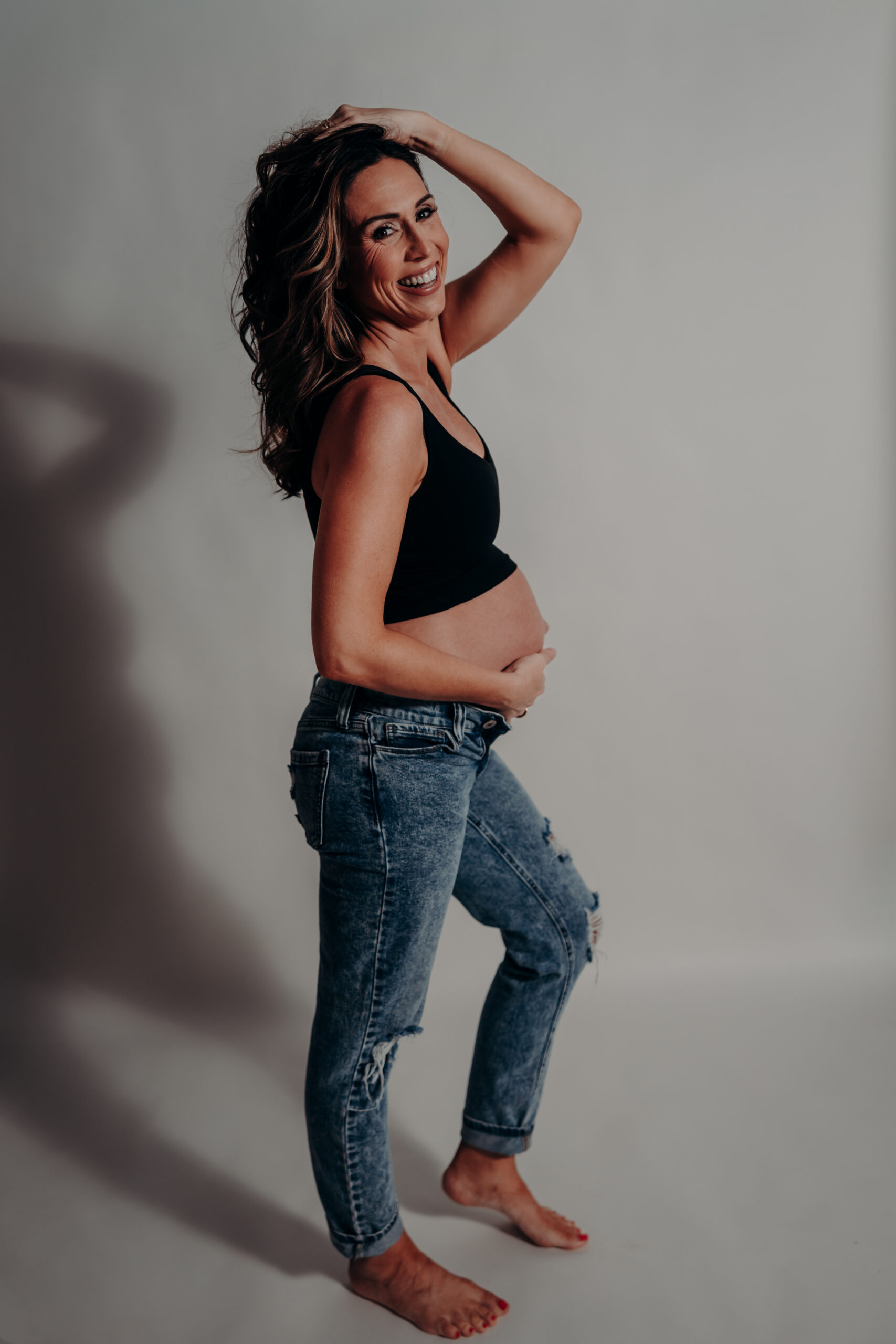 Studio maternity photographer Sarasota FL moody Angela Moon Photography