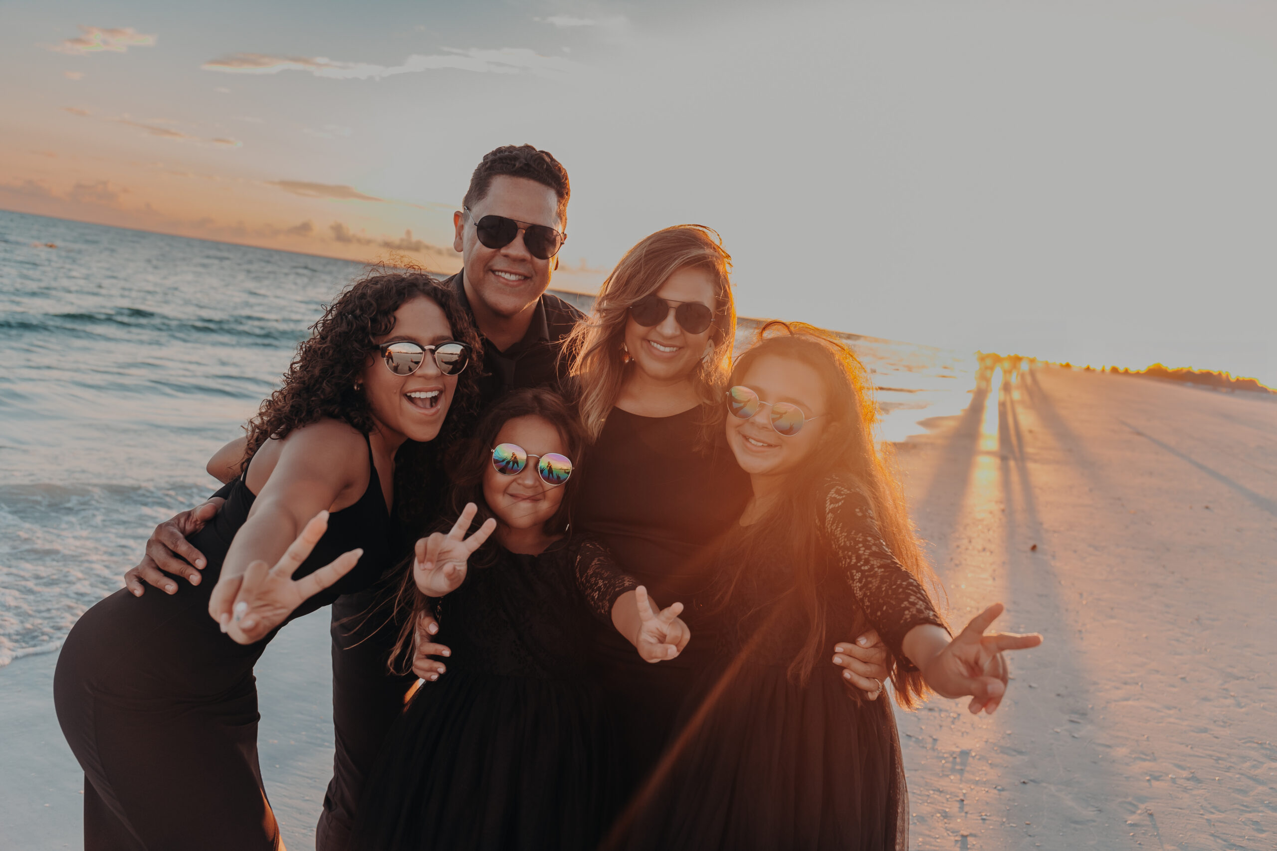 Siesta Key golden hour family photo session Sarasota photographer Angela Moon Photography
