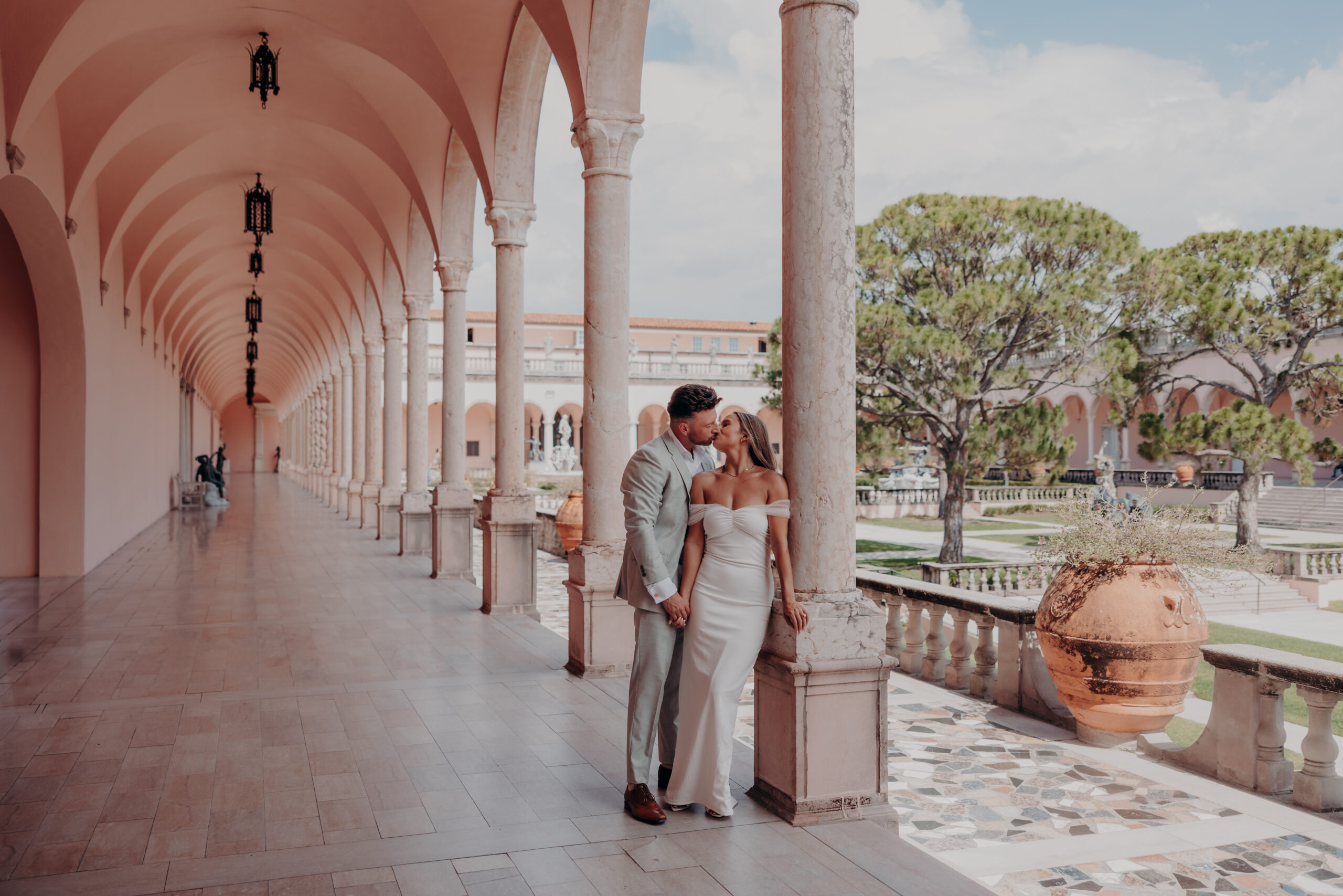 Ringling Museum engagement photographer Sarasota Florida Nicole and Gabe portrait session