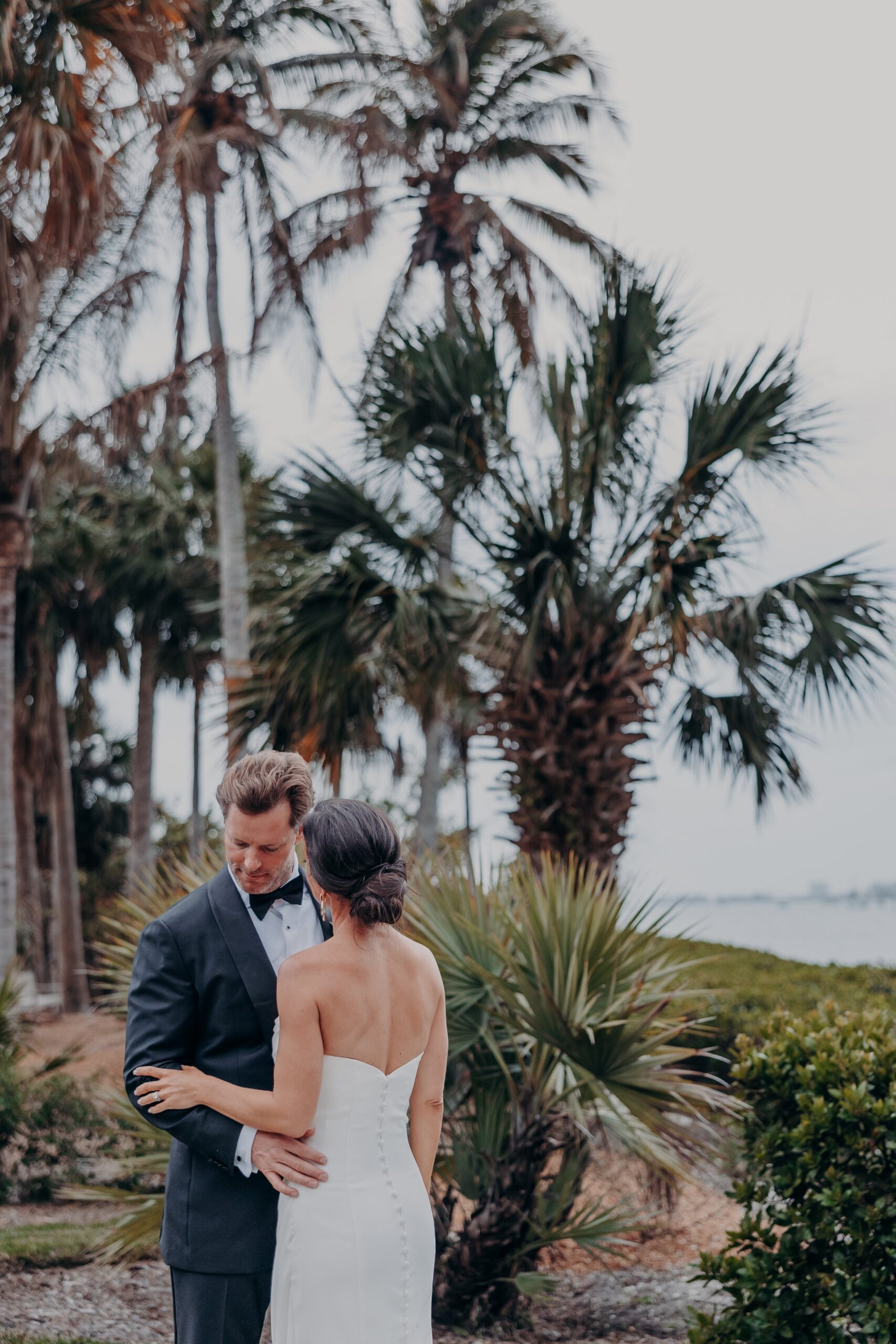 Stacy and Andy golden hour portraits at Selby Gardens Sarasota wedding photographer Angela Moon