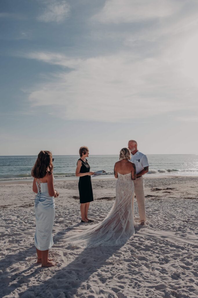 Beach elopement ceremony Siesta Key Sarasota Florida