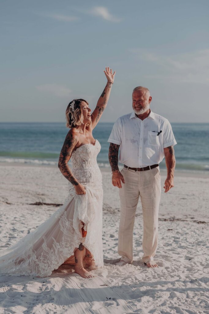 Kids at beach elopement Siesta Key Sarasota Florida