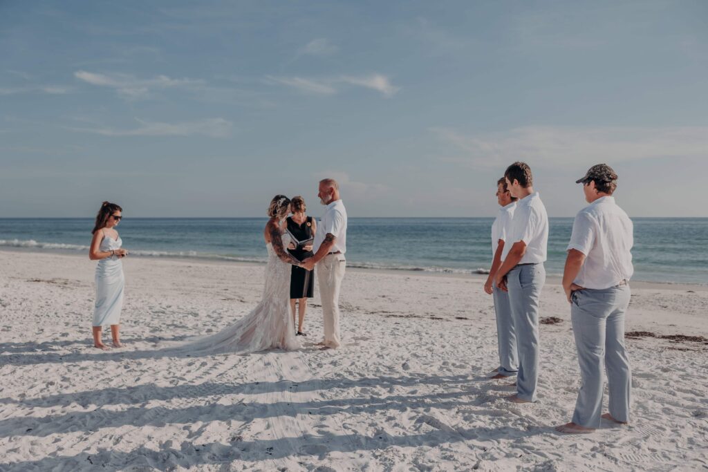 Sarah and Jasen pre-ceremony Siesta Key beach elopement Sarasota