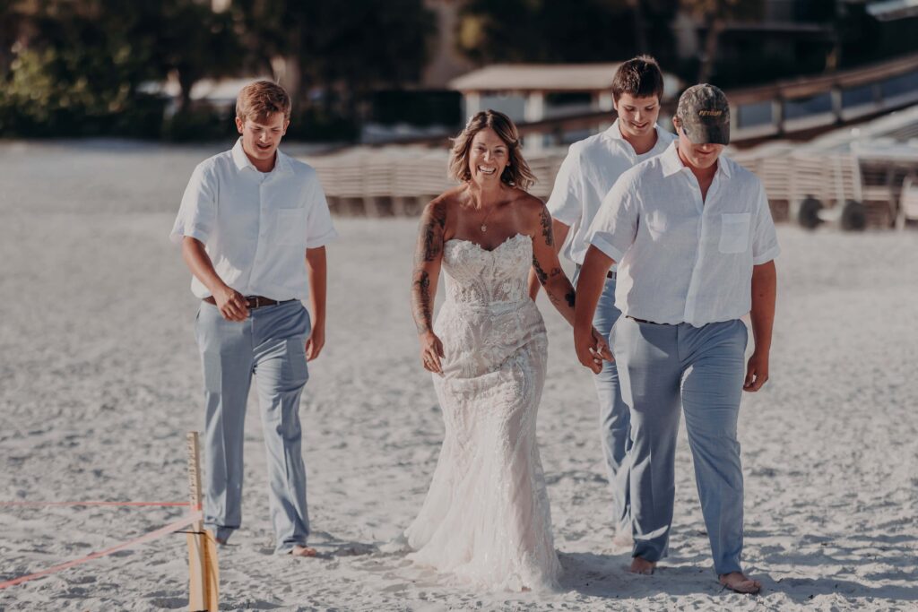 Siesta Key beach at sunset elopement Sarasota Florida