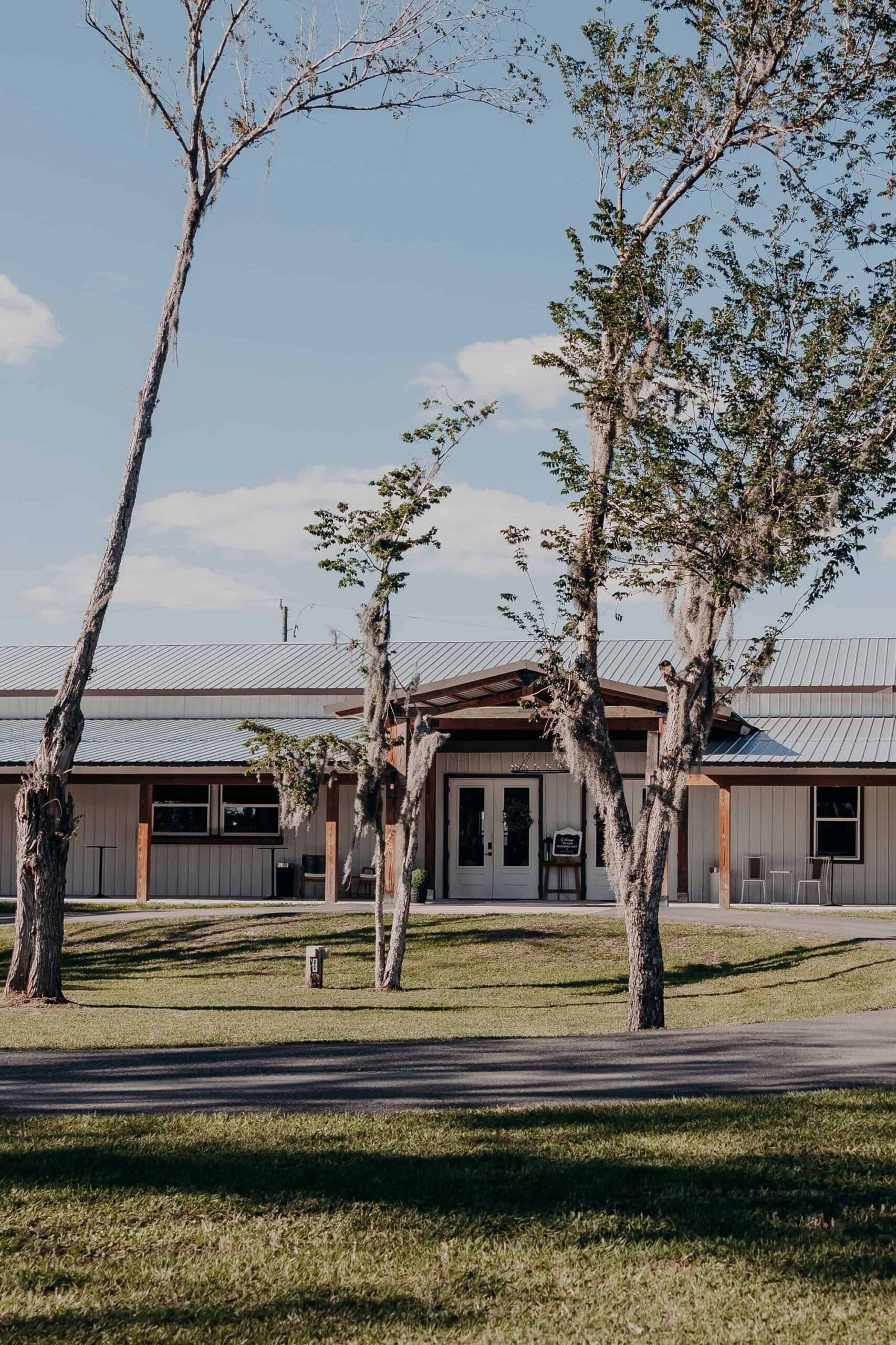 The Venue at Hidden Acres barn exterior in Palmetto Florida rustic wedding venue near Sarasota