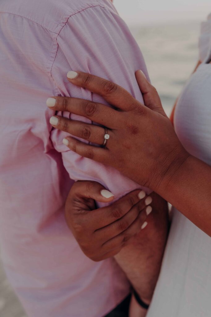point of rocks siesta key proposal couple kissing sarasota photographer