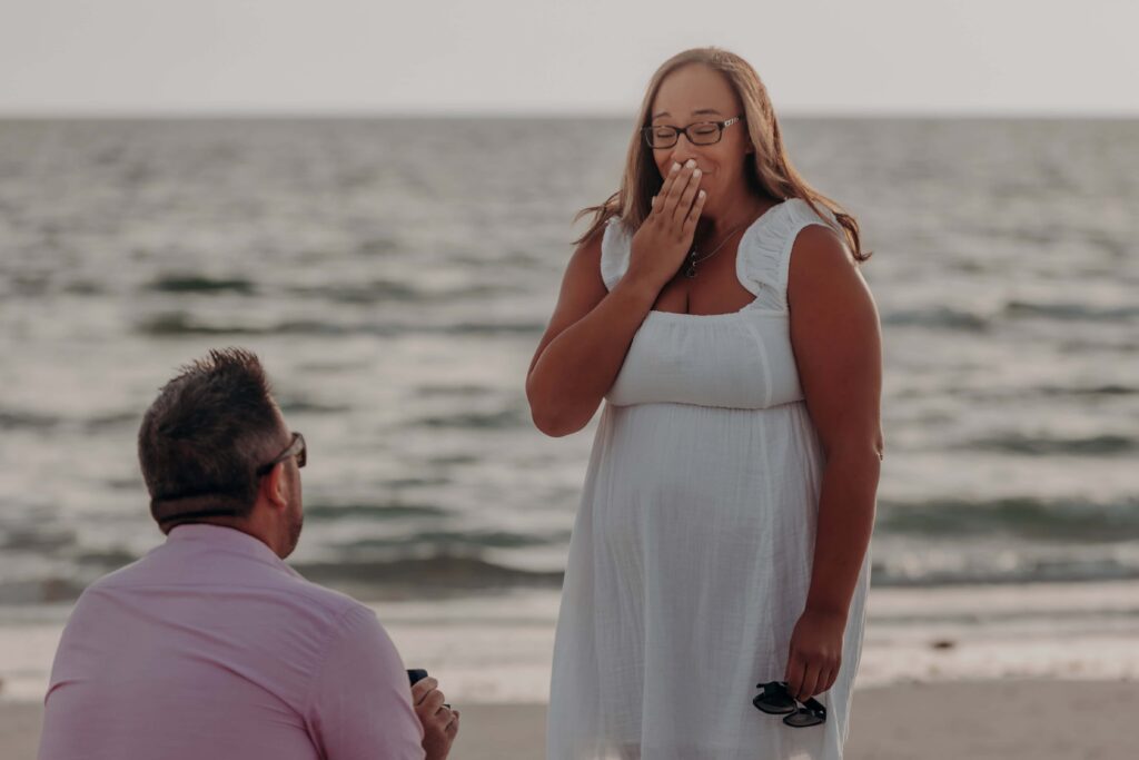 siesta key beach proposal sarasota shocked reaction she said yes
