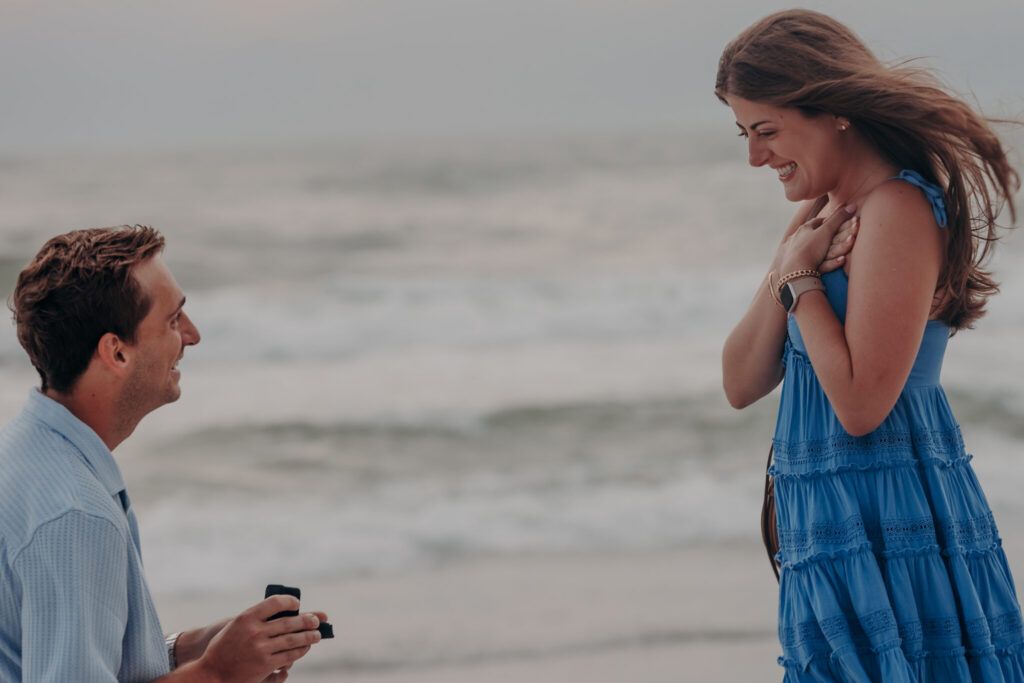 Storm clouds and golden light during a Longboat Key proposal (2)