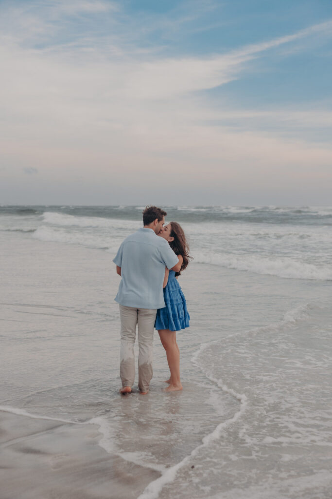 Ryan and Olivia laughing on the beach after getting engaged (14)