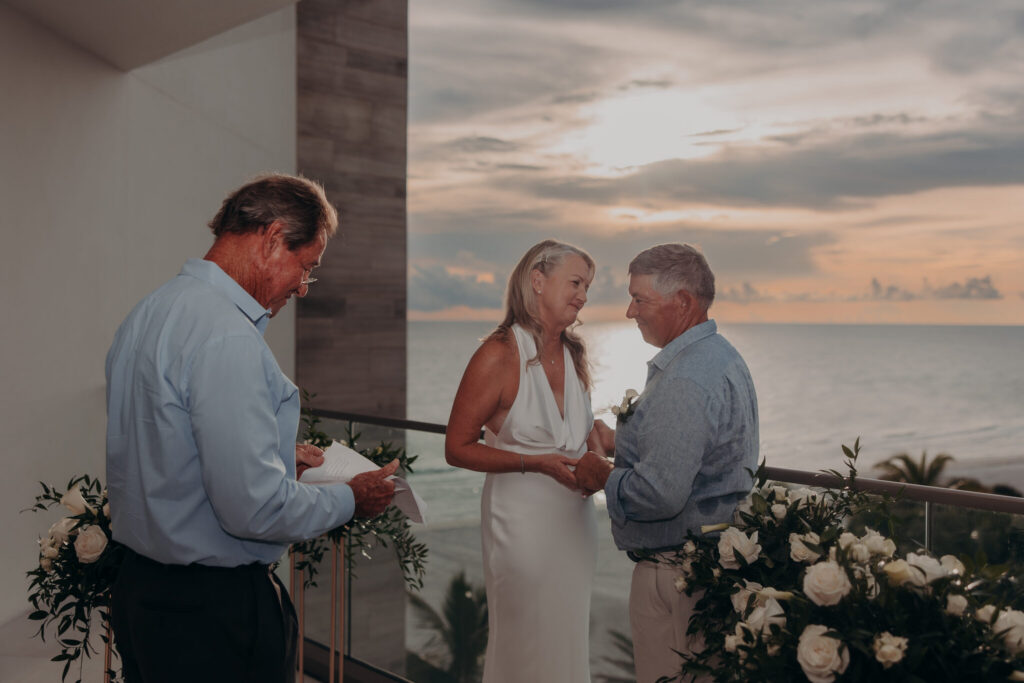 Candid moment during a St. Regis Longboat Key elopement ceremony (24)