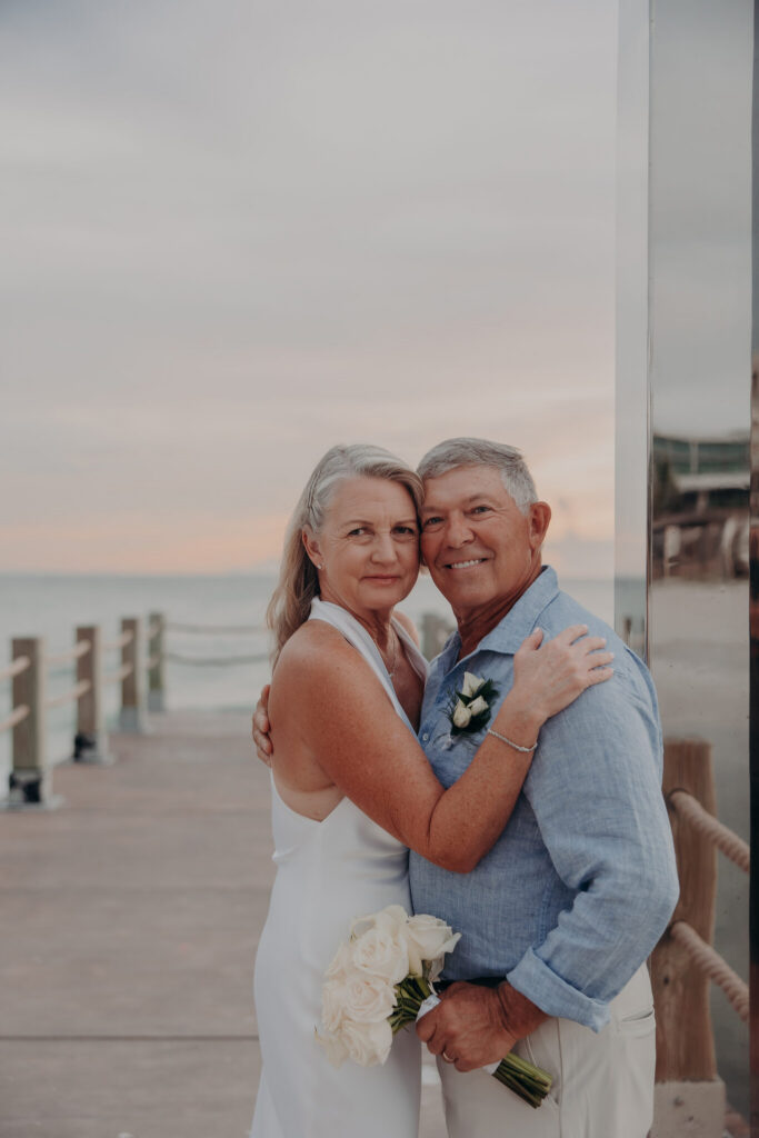 Candid moment during a St. Regis Longboat Key elopement ceremony (34)