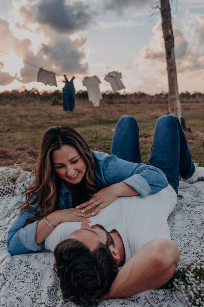We're having a baby, pregnancy announcement at Tom Bennett Park