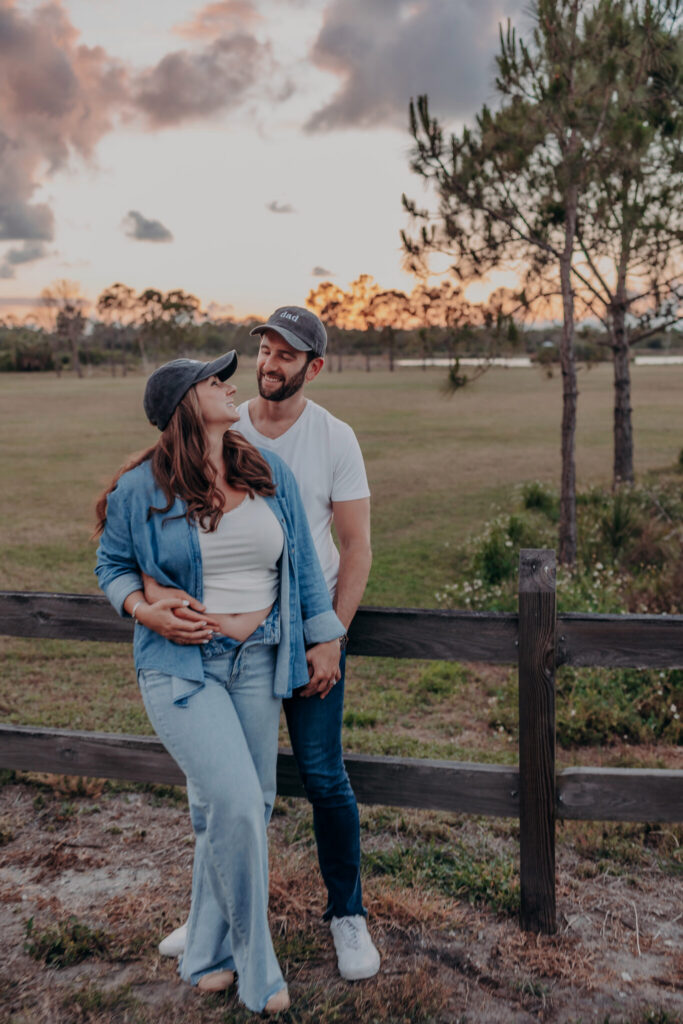 Kate and Warren's pregnancy announcement at Tom Bennett Park in Ellenton